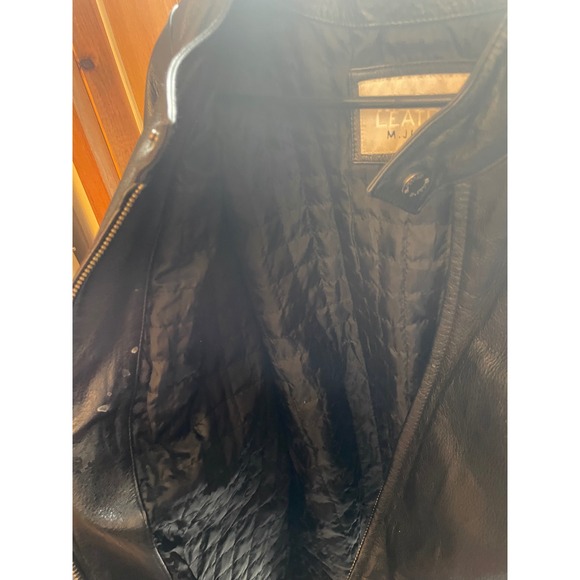 Wilsons‎ Leather M Julian Jacket XL Black Brown Striped Motorcycle Biker - Picture 7 of 8